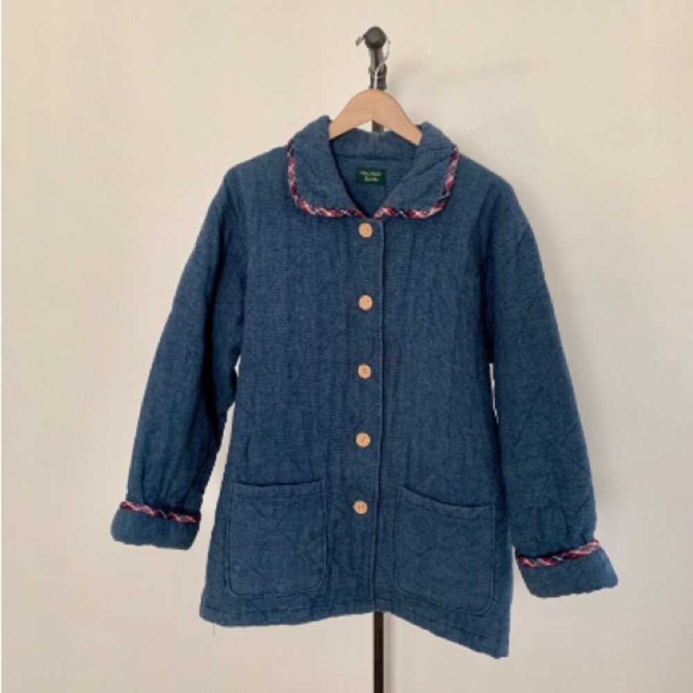 Vintage quilted denim chore coat. Size L